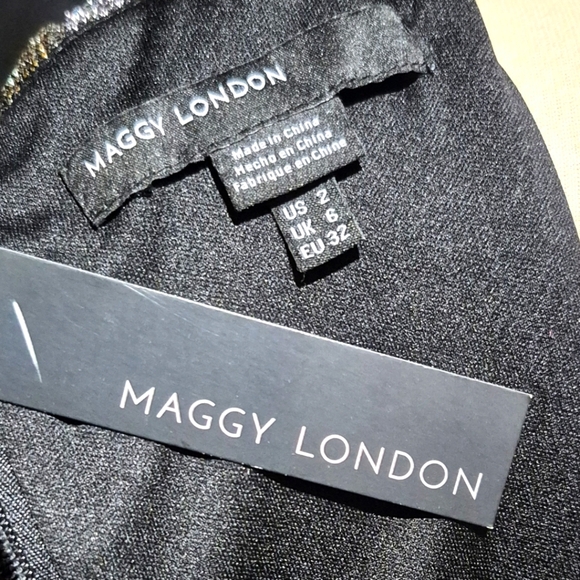 Maggy London Elegant Multicolor Wrap Dress - Picture 9 of 9